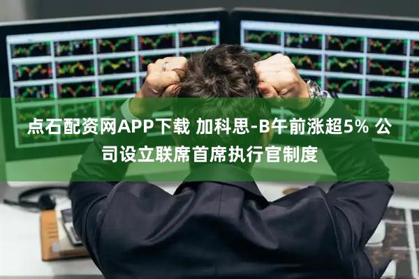 点石配资网APP下载 加科思-B午前涨超5% 公司设立联席首席执行官制度